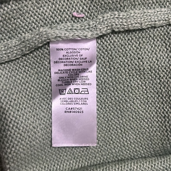 LOFT Outlet Floral Embroidered Knit Tank Top Size S Green Cottagecore Country - Picture 5 of 9